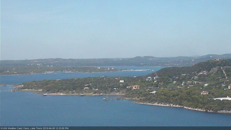 Lake Travis webcam, April 8, 2019 11:35 AM CT