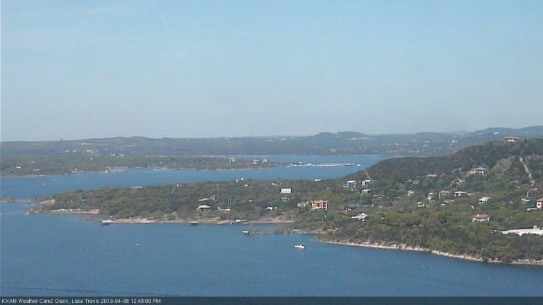 Lake Travis webcam, April 8, 2019 11:50 AM CT