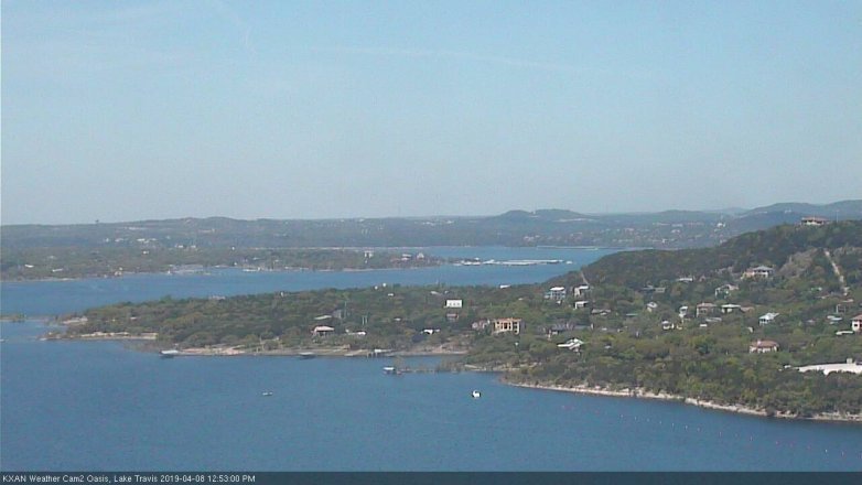 Lake Travis webcam, April 8, 2019 11:55 AM CT