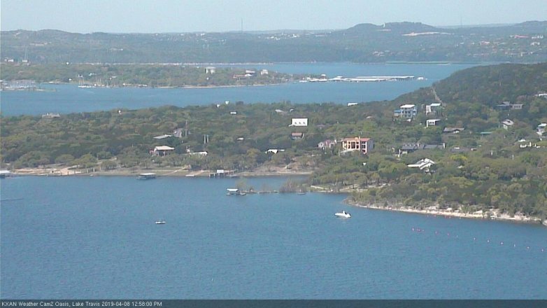Lake Travis webcam, April 8, 2019 12:00 PM CT