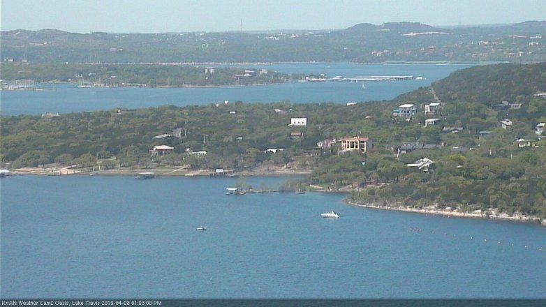 Lake Travis webcam, April 8, 2019 12:05 PM CT