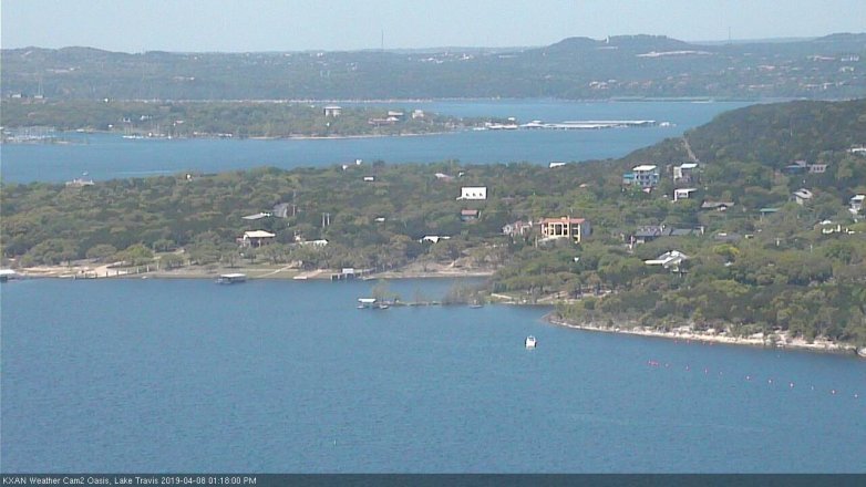 Lake Travis webcam, April 8, 2019 12:20 PM CT
