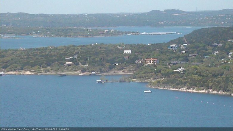 Lake Travis webcam, April 8, 2019 12:25 PM CT