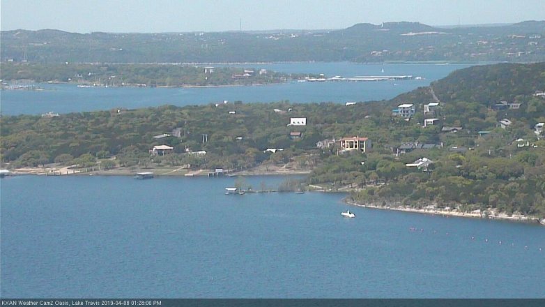 Lake Travis webcam, April 8, 2019 12:30 PM CT