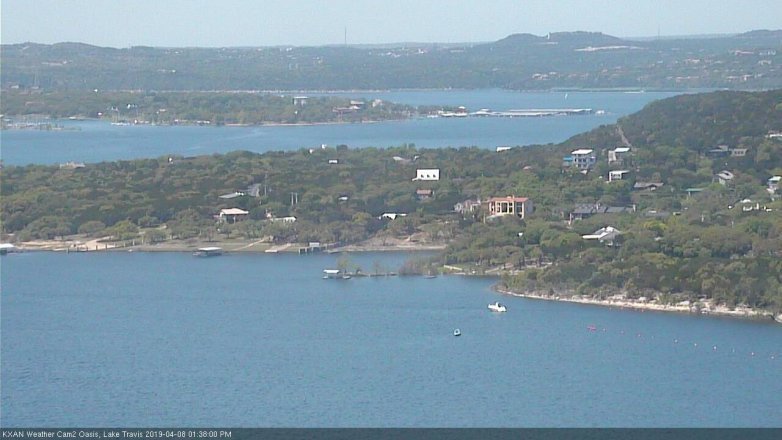Lake Travis webcam, April 8, 2019 12:40 PM CT
