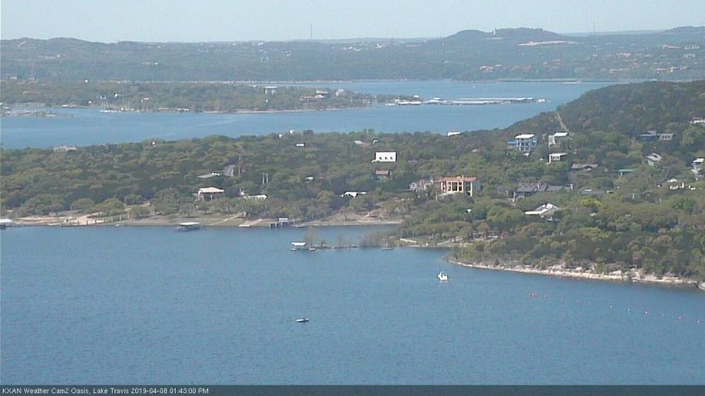 Lake Travis webcam, April 8, 2019 12:45 PM CT