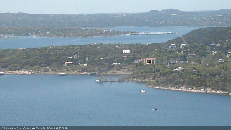 Lake Travis webcam, April 8, 2019 12:55 PM CT