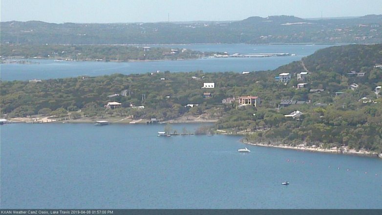 Lake Travis webcam, April 8, 2019 1:00 PM CT