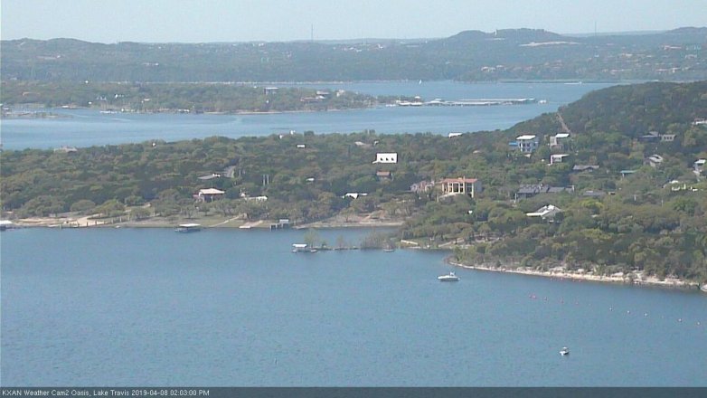 Lake Travis webcam, April 8, 2019 1:05 PM CT