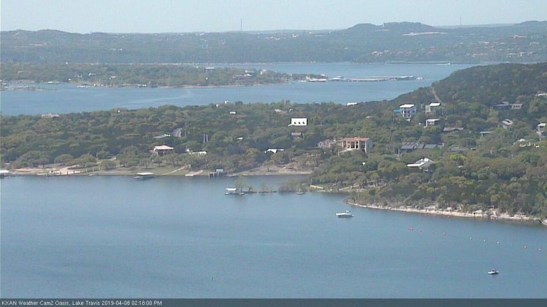 Lake Travis webcam, April 8, 2019 1:20 PM CT