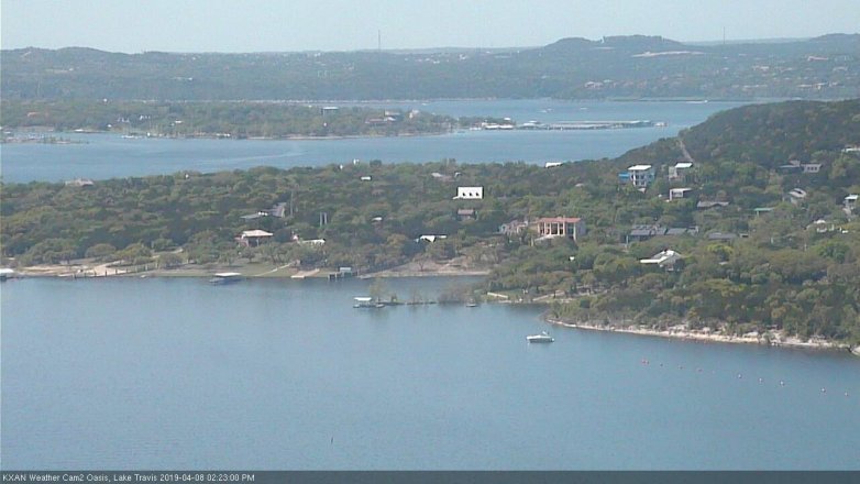Lake Travis webcam, April 8, 2019 1:25 PM CT