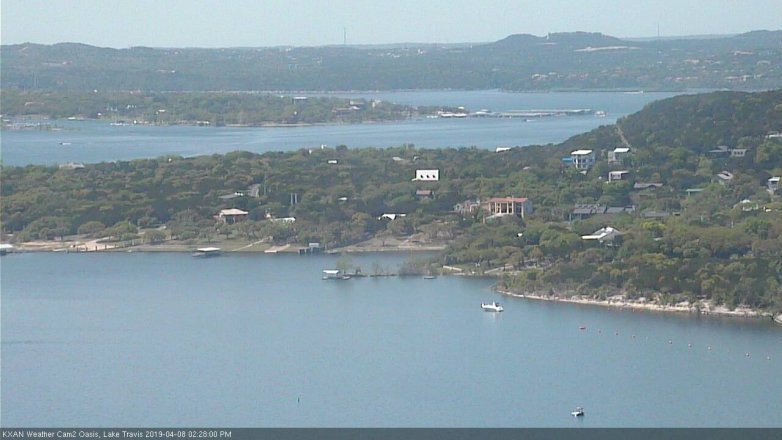 Lake Travis webcam, April 8, 2019 1:30 PM CT