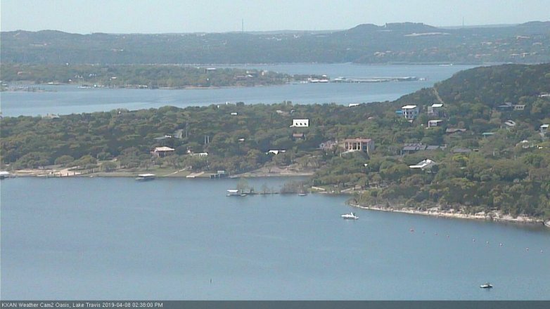 Lake Travis webcam, April 8, 2019 1:40 PM CT