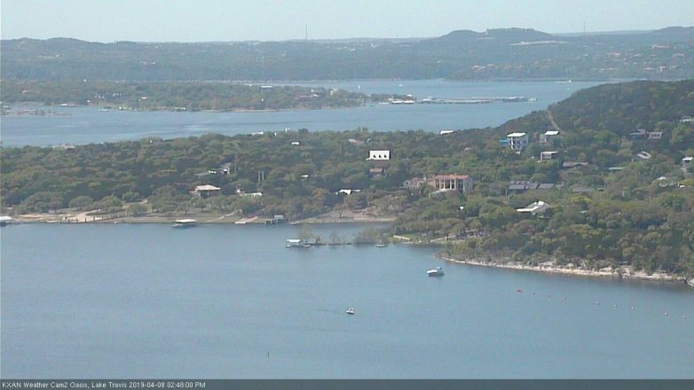 Lake Travis webcam, April 8, 2019 1:50 PM CT