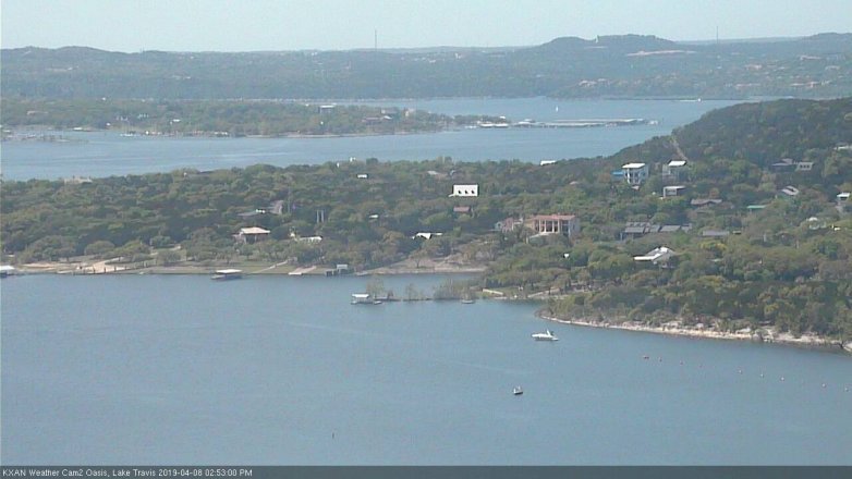 Lake Travis webcam, April 8, 2019 1:55 PM CT