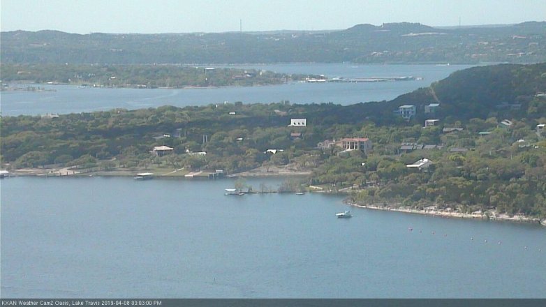 Lake Travis webcam, April 8, 2019 2:05 PM CT