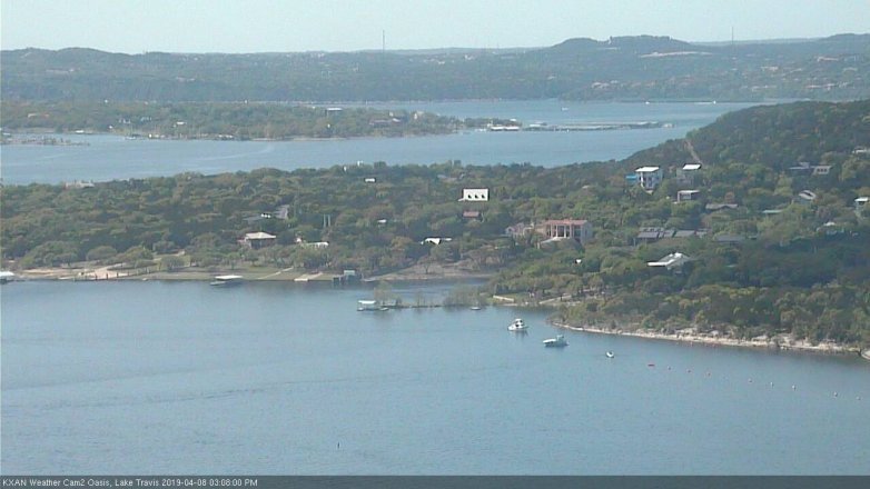 Lake Travis webcam, April 8, 2019 2:10 PM CT