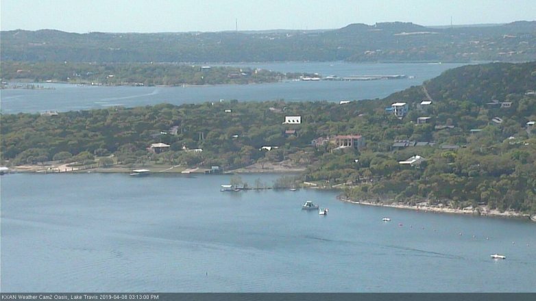 Lake Travis webcam, April 8, 2019 2:15 PM CT