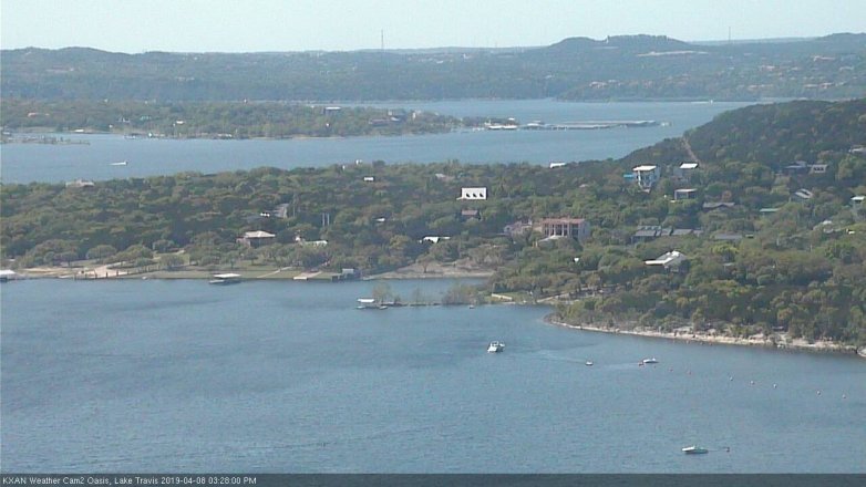 Lake Travis webcam, April 8, 2019 2:30 PM CT