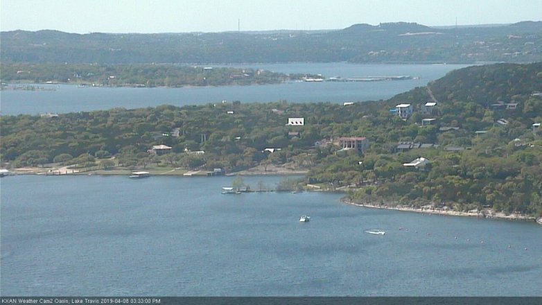 Lake Travis webcam, April 8, 2019 2:35 PM CT
