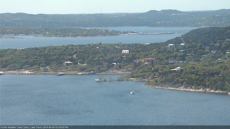 Lake Travis webcam, April 8, 2019 2:40 PM CT