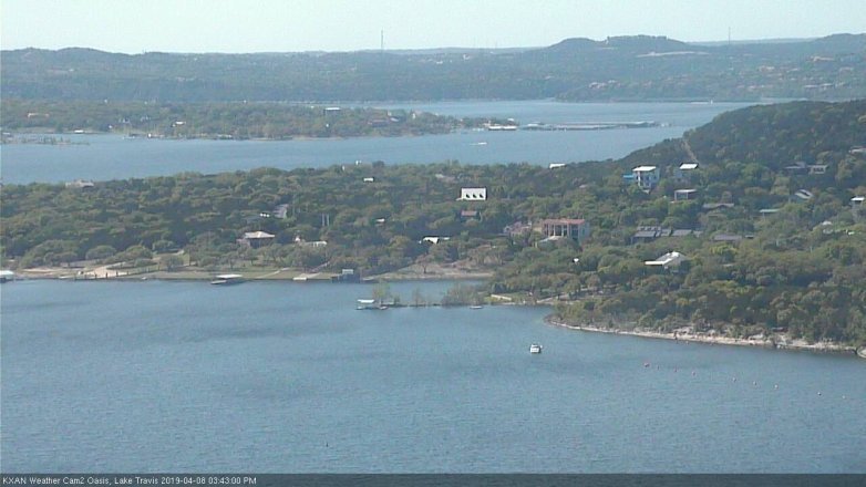 Lake Travis webcam, April 8, 2019 2:45 PM CT