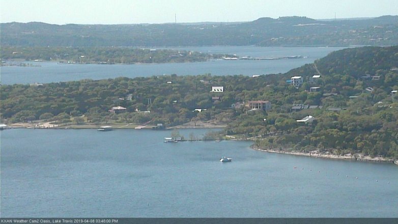Lake Travis webcam, April 8, 2019 2:50 PM CT
