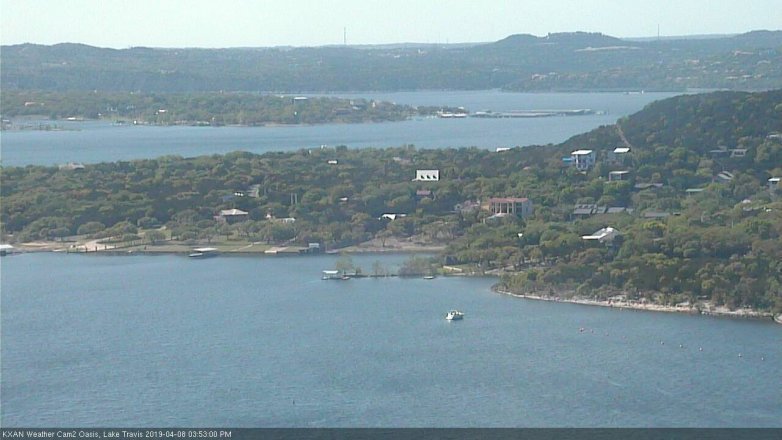 Lake Travis webcam, April 8, 2019 2:55 PM CT