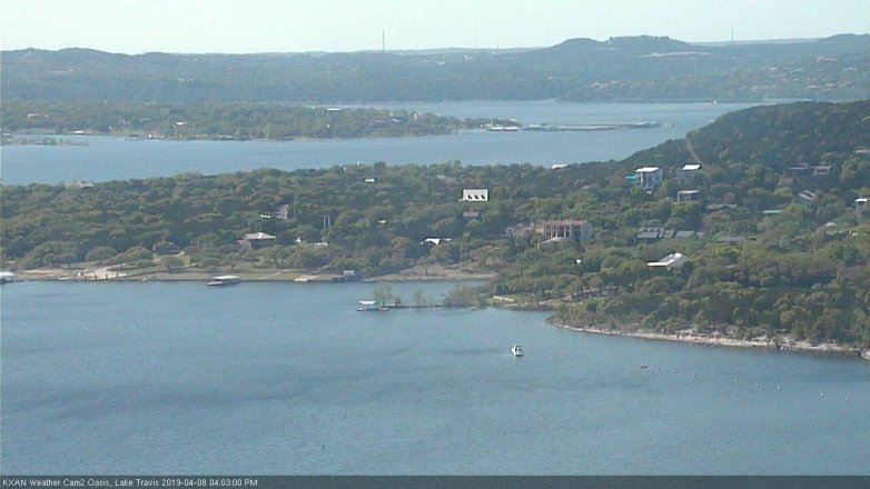 Lake Travis webcam, April 8, 2019 3:05 PM CT