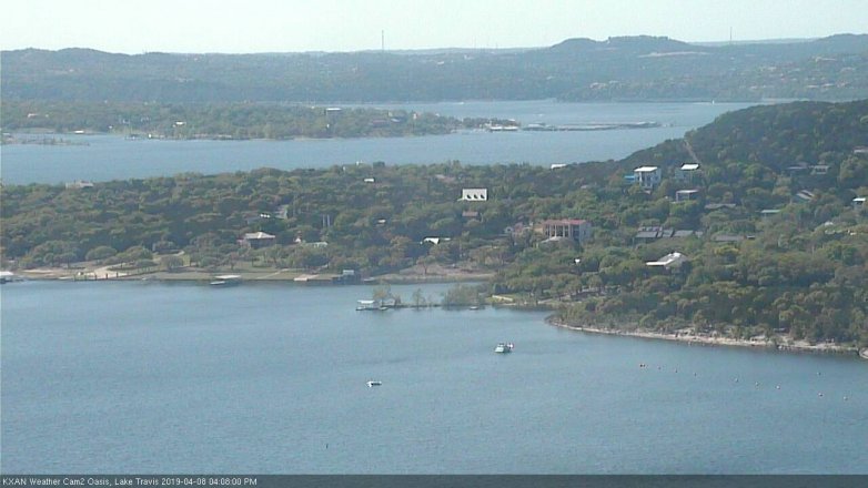 Lake Travis webcam, April 8, 2019 3:10 PM CT