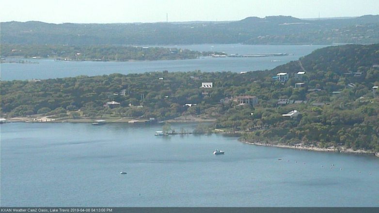 Lake Travis webcam, April 8, 2019 3:15 PM CT