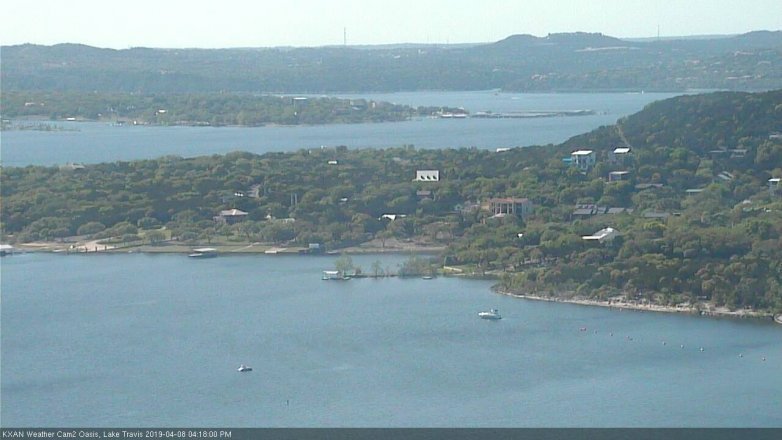 Lake Travis webcam, April 8, 2019 3:20 PM CT