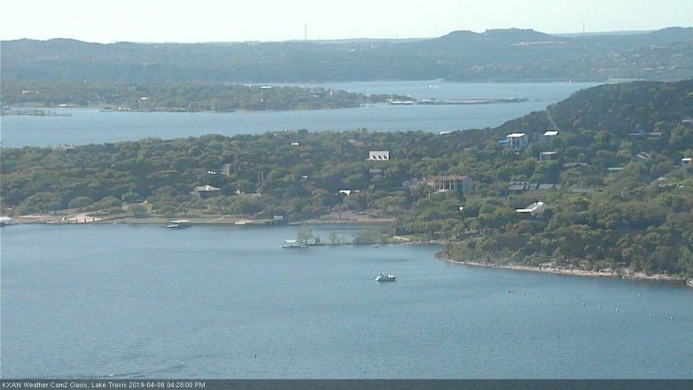 Lake Travis webcam, April 8, 2019 3:30 PM CT