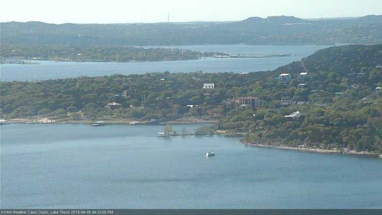 Lake Travis webcam, April 8, 2019 3:35 PM CT