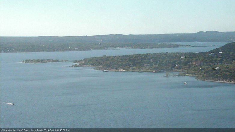 Lake Travis webcam, April 8, 2019 3:45 PM CT