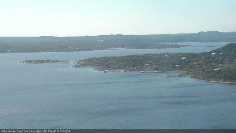 Lake Travis webcam, April 8, 2019 3:55 PM CT