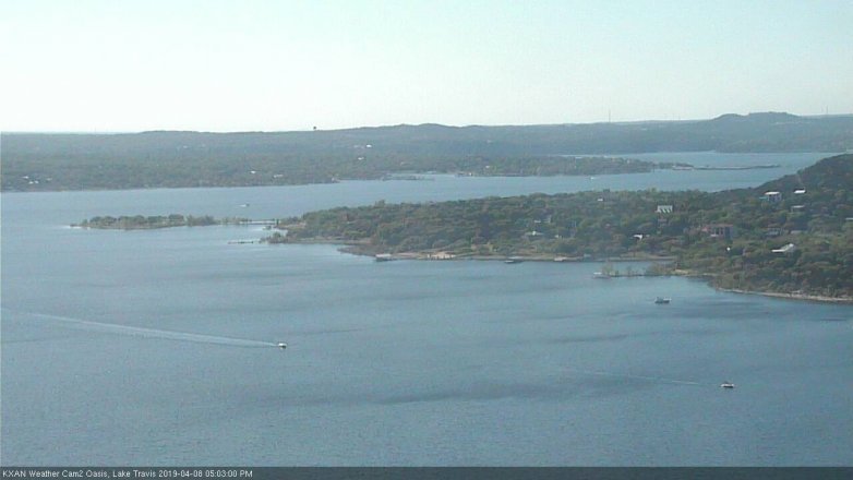 Lake Travis webcam, April 8, 2019 4:05 PM CT