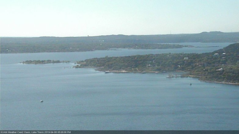 Lake Travis webcam, April 8, 2019 4:10 PM CT