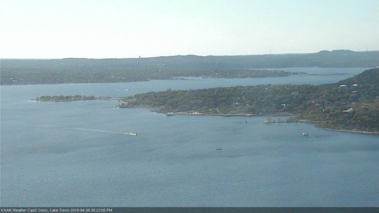 Lake Travis webcam, April 8, 2019 4:25 PM CT