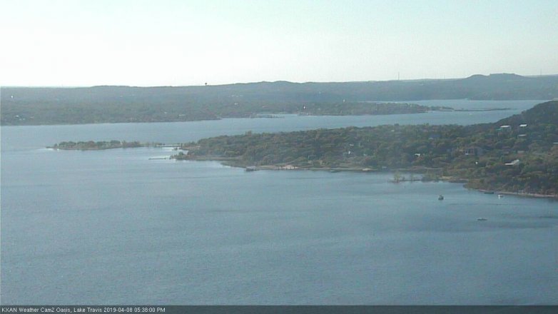 Lake Travis webcam, April 8, 2019 4:40 PM CT