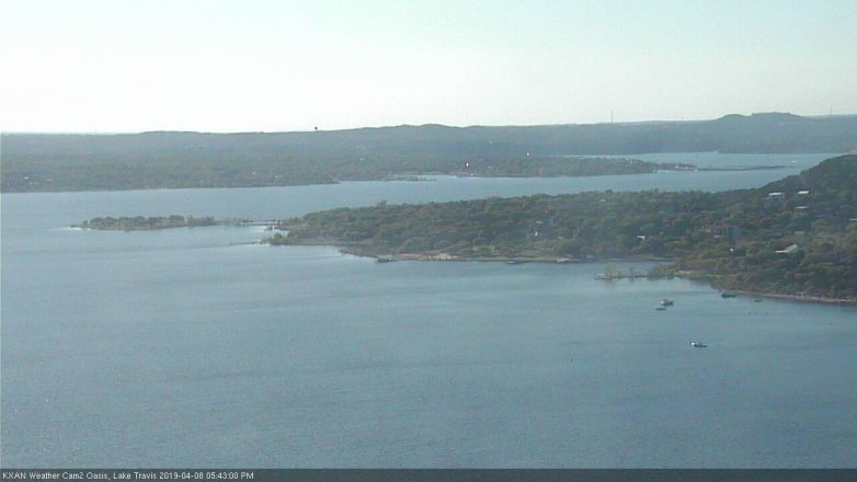 Lake Travis webcam, April 8, 2019 4:45 PM CT