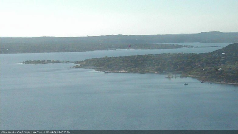 Lake Travis webcam, April 8, 2019 4:50 PM CT
