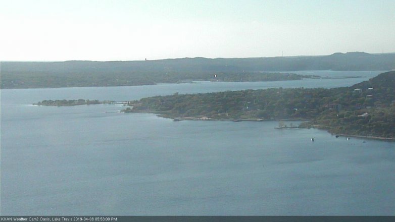 Lake Travis webcam, April 8, 2019 4:55 PM CT