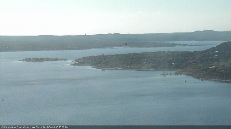 Lake Travis webcam, April 8, 2019 5:00 PM CT
