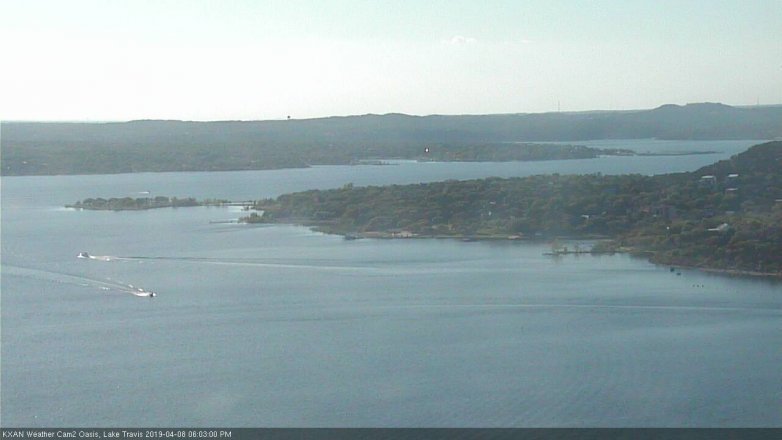 Lake Travis webcam, April 8, 2019 5:05 PM CT