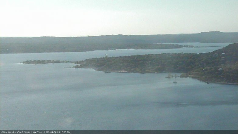Lake Travis webcam, April 8, 2019 5:20 PM CT
