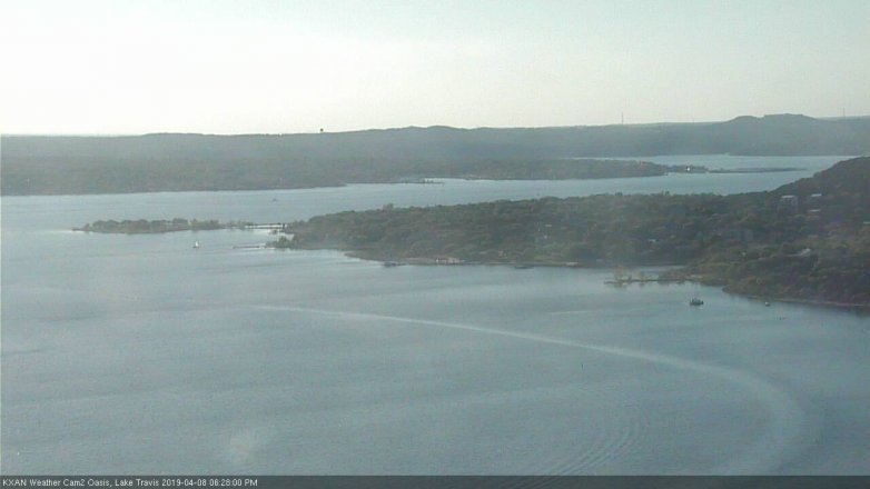 Lake Travis webcam, April 8, 2019 5:30 PM CT