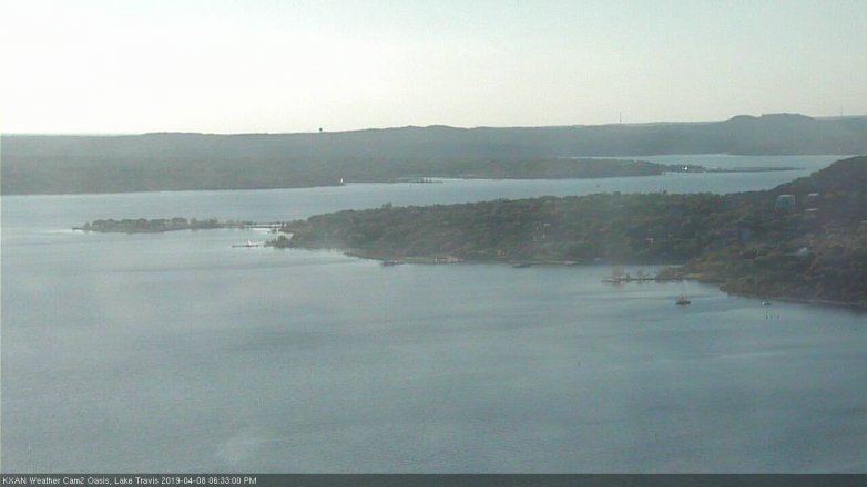 Lake Travis webcam, April 8, 2019 5:35 PM CT