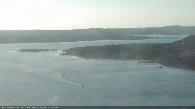 Lake Travis webcam, April 8, 2019 5:40 PM CT
