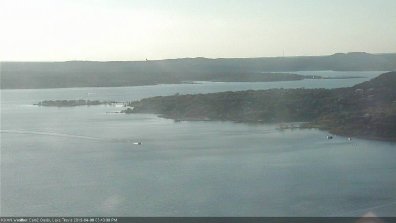 Lake Travis webcam, April 8, 2019 5:45 PM CT